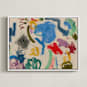 "Life of the Party" - Art Print in Party Blue by Christina Flowers - Framed Canvas