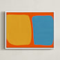 "Echo in Color" - Art Print in Mod Orange by Beth Vassalo - Framed Canvas
