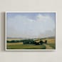 "Best of Both Worlds" - Art Print in Silver Sky by Stephanie Goos Johnson - Framed Canvas