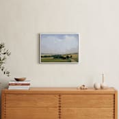"Best of Both Worlds" - Art Print in Silver Sky by Stephanie Goos Johnson - In a Room
