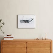 "Whale Series One" - Art Print in charcoal grey by Shirley Lin Schneider - In a Room