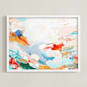 "This feels like home" - Art Print in pale peach by Katie Schermbeck - Framed