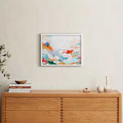 "This feels like home" - Art Print in pale peach by Katie Schermbeck - In a Room