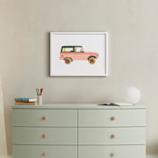 "Cruising Nantucket" - Art Print in Pale Pink by Kelsey Livingston - In a Room