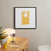 "Animal Impressions: Sloth" - Art Print in Mango by Christine Nguyen - In a Room