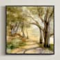 "Dreamy Olive Trees" - Art Print in Olive Green by Bethany Hackmann - Framed Canvas