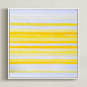 "an ode to agnes" - Art Print in bright sunny yellow by tina johnson - Framed Canvas