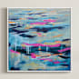 "Tilt Shift" - Art Print in Fuschia by Kelly Johnston - Framed Canvas