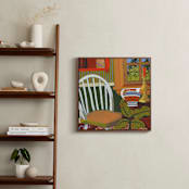 "Cozy Home" - Art Print in Yellow Ochre by Arrin Kartel - In a Room
