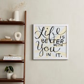 "Life Is Better" - Art Print in Ivory, Black & White by Amanda Paulson - In a Room