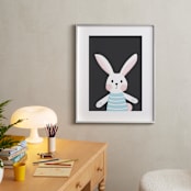 "Funny Bunny" - Art Print in Charcoal by Jessie Steury - In a Room