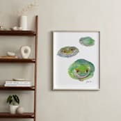 "Booda Frogs" - Art Print in kelly green by Tracy Ann - In a Room