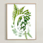 "Floral Monogram G" - Art Print in mint green by Helga Wigandt - Framed