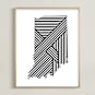 "State Lines, Indiana" - Art Print in Black by Owl and Toad - Framed