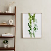 "Floral Monogram I" - Art Print in grass green by Helga Wigandt - In a Room
