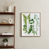 "Floral Monogram H" - Art Print in mint green by Helga Wigandt - In a Room