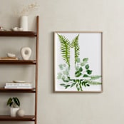 "Floral Monogram L" - Art Print in Olive Green by Helga Wigandt - In a Room