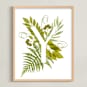 "Floral Monogram with Fern. Letter Y" - Art Print in Pistachio Green by Helga Wigandt - Framed