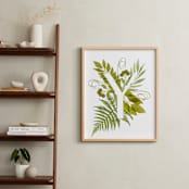 "Floral Monogram with Fern. Letter Y" - Art Print in Pistachio Green by Helga Wigandt - In a Room