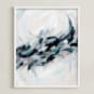 "Swirling Reflection" - Art Print in Navy by Melanie Severin - Framed