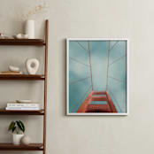 "San Francisco Golden Gate Bridge" - Art Print in Slate Blue by Lauren Cheng - In a Room