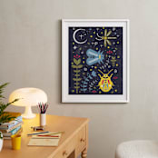 "Bug Friends" - Art Print in Midnight by Hannah Williams - In a Room