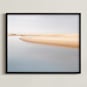 "Tributary on the Coast" - Art Print in Sand by TS Designs - Framed