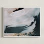 "Nonchalant" - Art Print in Deap Sea by Melanie Severin - Framed Canvas