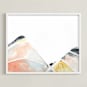 "Above the Horizon" - Art Print in Dusty Peach by Christi Parks - Framed