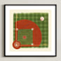 "Dinger 2 Diamond in the Rough" - Art Print in Clay by Kamala Nahas - Framed