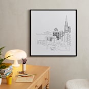 "San Francisco" - Art Print in Jet black by Neeta Sawhney - In a Room