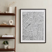 "Criss Cross" - Art Print in Midnight by raven erebus - In a Room
