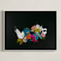 "Abstract Botanical Bouquet" - Art Print in Black by Caryn Owen - Framed Canvas