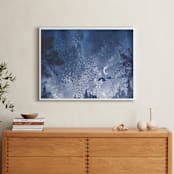 "Goodnight Owl" - Art Print in Tapestry Blue by Tracy Ann - In a Room