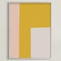 "Color Block No. 3" - Art Print in Dusky Pink by MinimalType - Framed