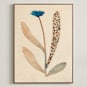 "Dream Garden Blooms 1" - Art Print in Glacier Blue by Alisa Galitsyna - Framed Canvas