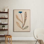 "Dream Garden Blooms 1" - Art Print in Glacier Blue by Alisa Galitsyna - In a Room