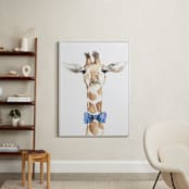 "Dapper Giraffe" - Art Print in Giraffe by Kristin Dills - In a Room