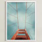 "San Francisco Golden Gate Bridge" - Art Print in Slate Blue by Lauren Cheng - Framed