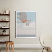 "Hit Me With Your Best Shot" - Art Print in Beachy Blue by Summer Strauch - In a Room