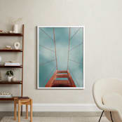 "San Francisco Golden Gate Bridge" - Art Print in Slate Blue by Lauren Cheng - In a Room