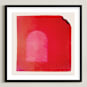 "Taking Shape" - Art Print in Apple by Kamala Nahas - Framed