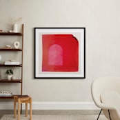"Taking Shape" - Art Print in Apple by Kamala Nahas - In a Room