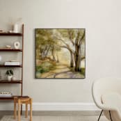 "Dreamy Olive Trees" - Art Print in Olive Green by Bethany Hackmann - In a Room