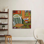 "Cozy Home" - Art Print in Yellow Ochre by Arrin Kartel - In a Room