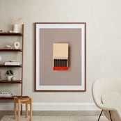 "Unstruck Red" - Art Print in Color Match Red by Andrew McClintock - In a Room