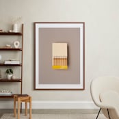 "Unstruck Yellow" - Art Print in Color Match Yellow by Andrew McClintock - In a Room