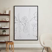 "We'll Dine by Candlelight" - Art Print in Ink Black by Nicole Simms - In a Room