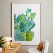 "Cacti" - Art Print in Cactus green by Alexandra Dzh - In a Room