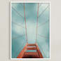 "San Francisco Golden Gate Bridge" - Art Print in Slate Blue by Lauren Cheng - Framed
